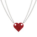 Alloy Building Block Style Heart Necklace - wallojewerly 