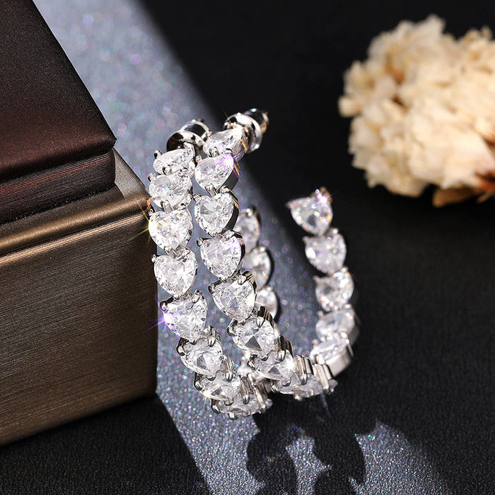 Korean style earrings European and American style U-shaped earrings for women