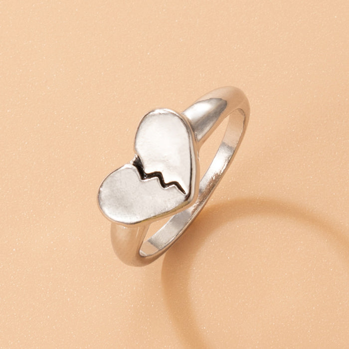 Love letter LOVE fishbone animal geometric ring