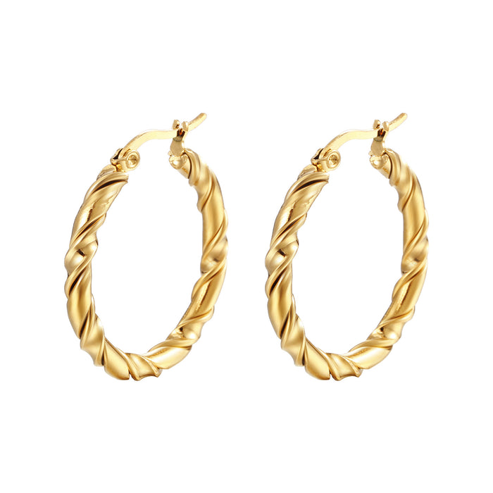 Irregular stainless steel earrings simple style 18K gold plated