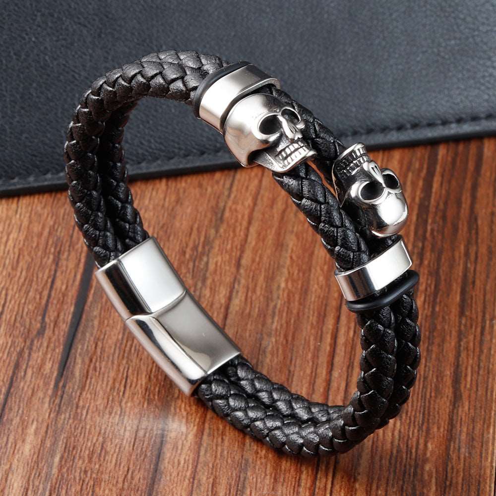 Bracelet Titanium Steel Stainless Steel Men's Bracelet Leather Bracelet