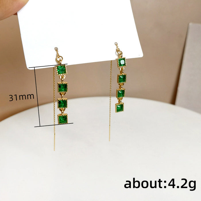 Circle ear clip colorful oil drop earrings for women