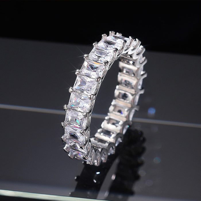 Luxury zircon ring party birthday gift ring