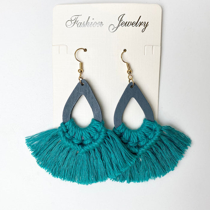 Handwoven Bohemian Tassel Earrings for Simple Ethnic Style