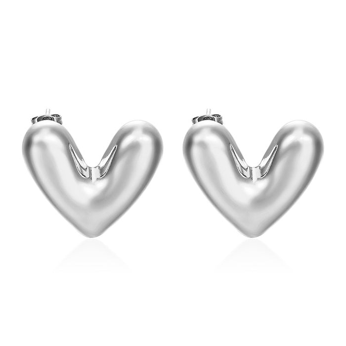 Women's hollow heart earrings 18K gold-plated earrings