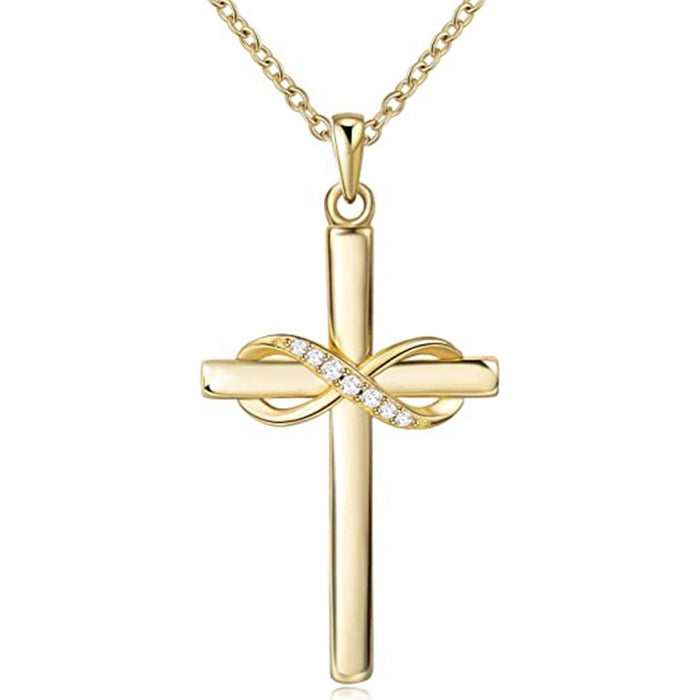 Infinity symbol 8 pendant necklace cross hip hop necklace
