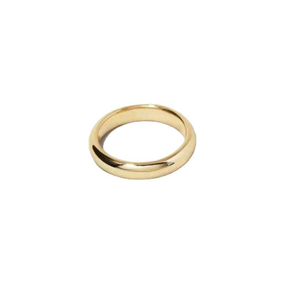 Textured 18K Gold Plated Stainless Steel Ring - Exquisite Design for Women