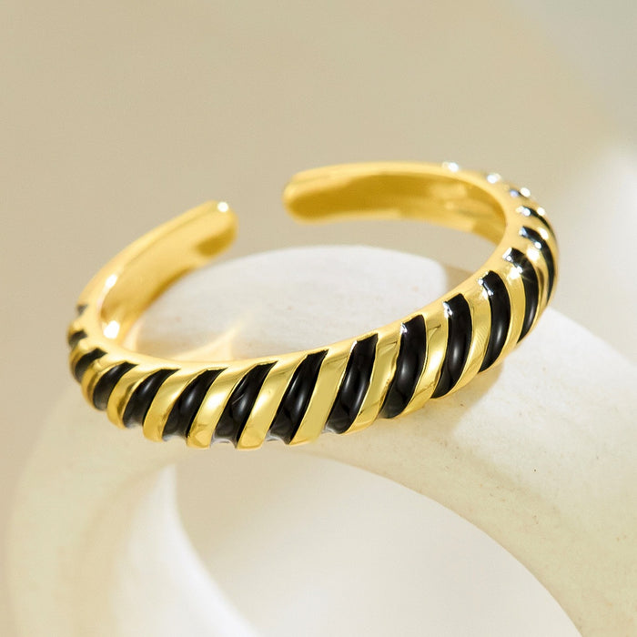 Wholesale drip striped open rings