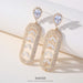 S925 Silver Needle Colored Zircon Sector Earrings