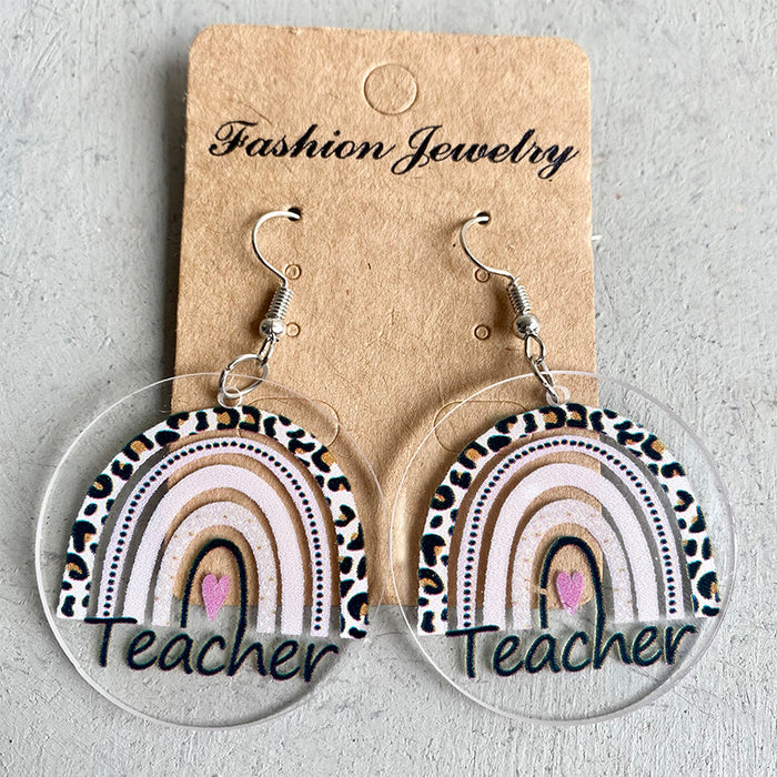 Clear Apple Acrylic Earrings