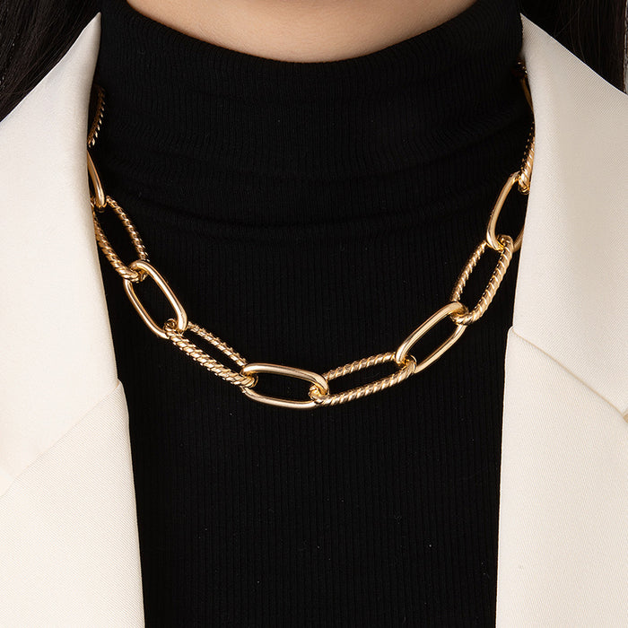 Bold Chain Link Necklace - Unisex Minimalist Statement Piece