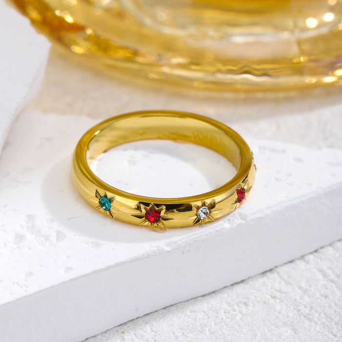 Wholesale metallic colored diamond fish scale rainbow rings - wallojewerly 