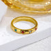 Wholesale metallic colored diamond fish scale rainbow rings - wallojewerly 
