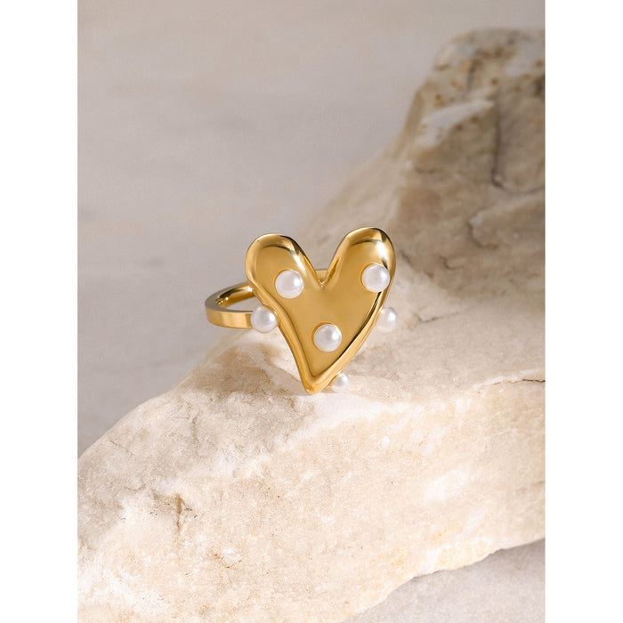 Geometric Design 18K Gold Plated Stainless Steel Ring - High-End Jewelry