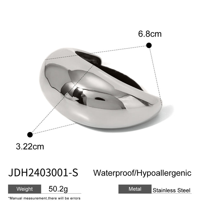 Stainless Steel Hair Tie - High-End Metal Elastic Hair Band with Smooth Finish