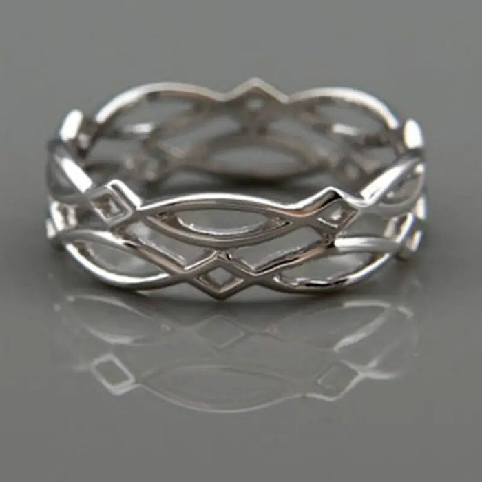 Wholesale simple new style ring winding hollow braided index finger ring