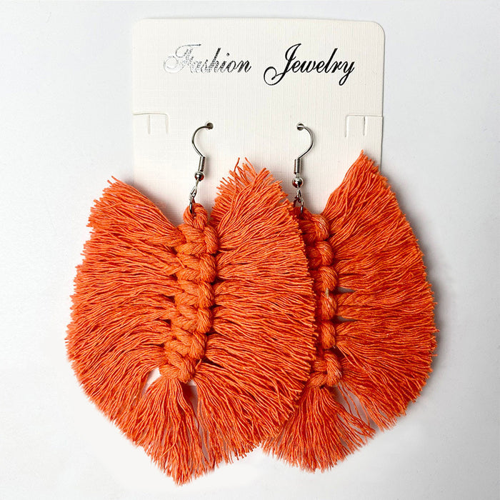 Handwoven Bohemian Tassel Earrings for Simple Ethnic Style