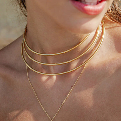 Fashionable Titanium Steel Clavicle Chain Necklace - 18K Gold-Plated Non-Fading Design for Women