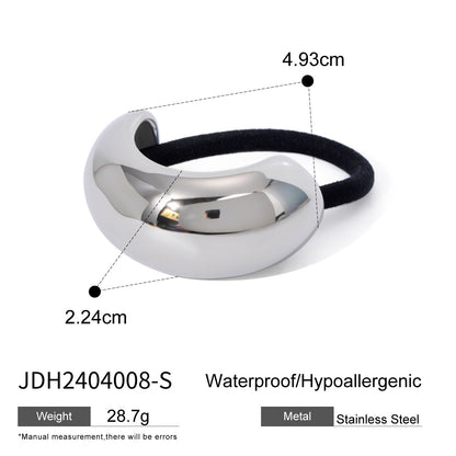 Stainless Steel Hair Tie - High-End Metal Elastic Band for Ponytails