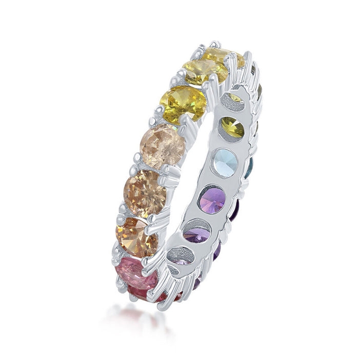 Colored zircon women's ring set