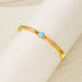 Gold Plated Stainless Steel Eye Bracelet （Minimo de compra 2） - wallojewerly 