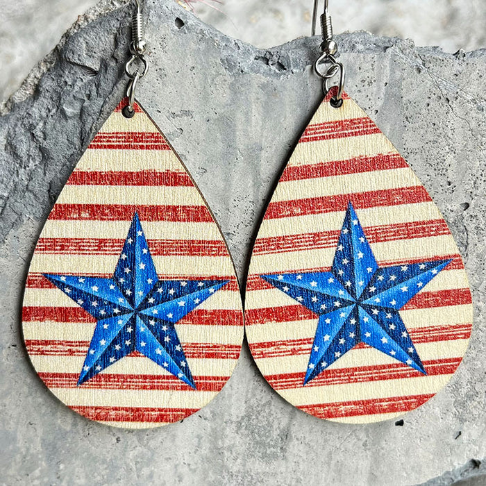 Independence Day Earrings with Western Cowboy Boots and Bullhead Designs