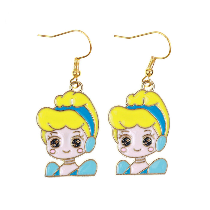 Cartoon Princess Earrings - wallojewerly 