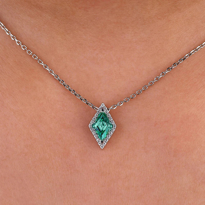 Rhombus Quadrangle Pendant Necklace