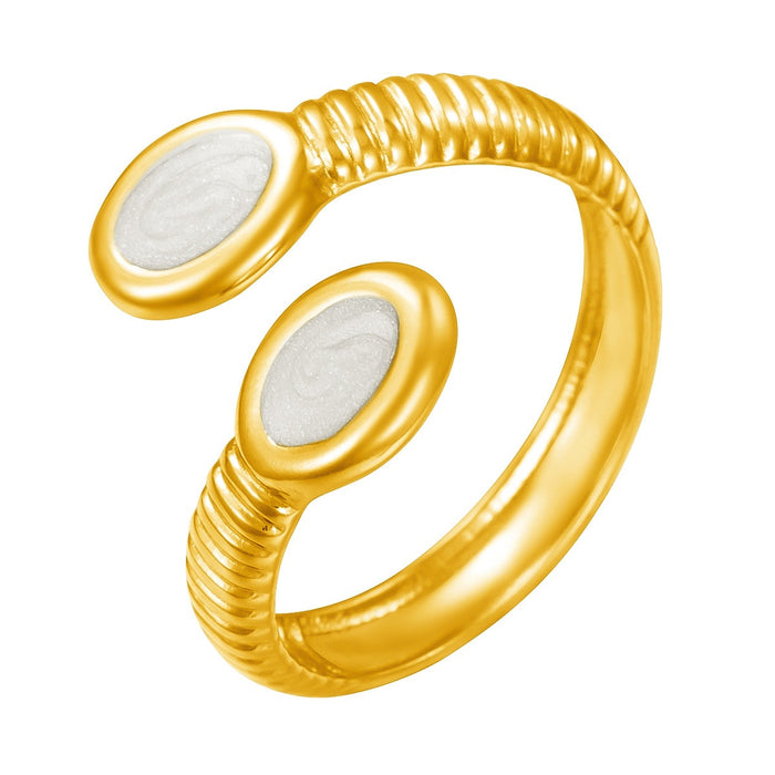 Wholesale 18K gold-plated geometric drip rings