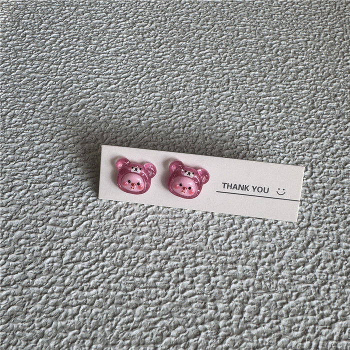 Japanese earrings | Cute girly transparent clip-on earrings