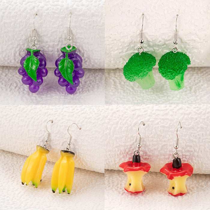 Fun resin fruit earrings cute healthy earrings