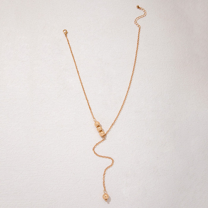 Pearl & Chain Necklace - Stretchable Minimalist Trendy Design for Women