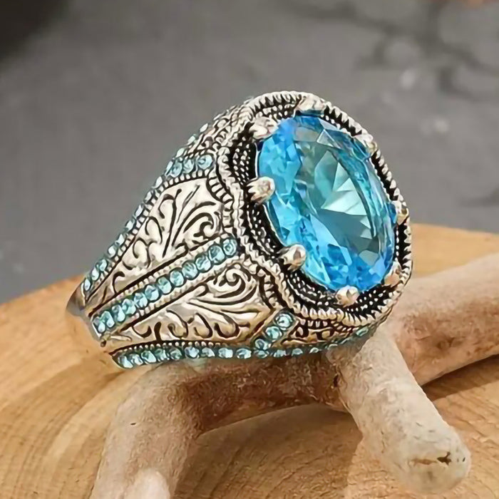 Retro pattern ring creative luxury women's accessories