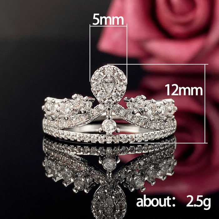 Hot selling micro diamond zircon ring