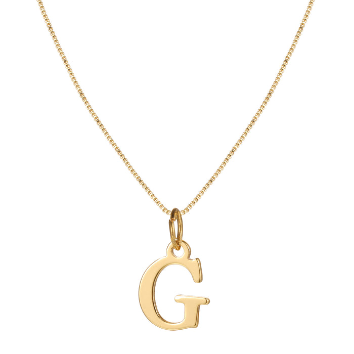 Gold alloy 26 English letter necklace - wallojewerly 