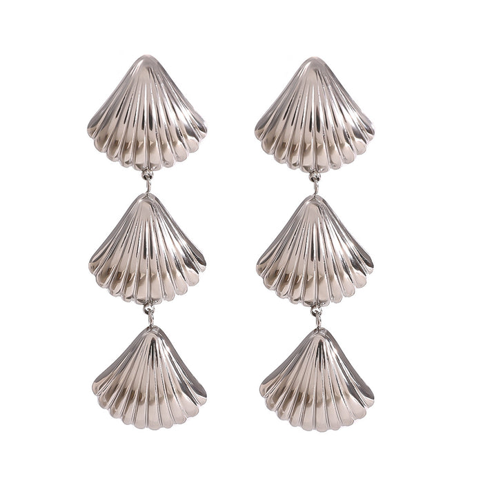 Stainless steel shell earrings pendant high-grade earrings