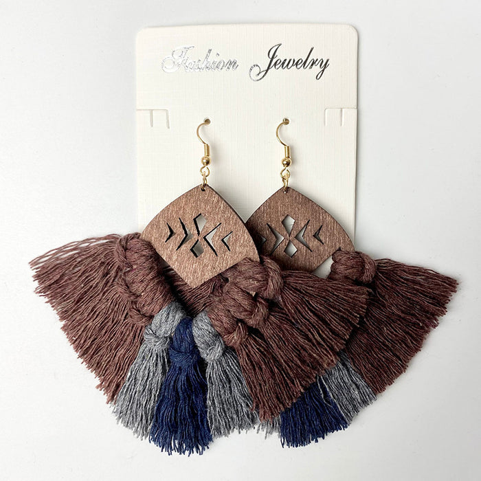 Handwoven Bohemian Tassel Earrings for Simple Ethnic Style