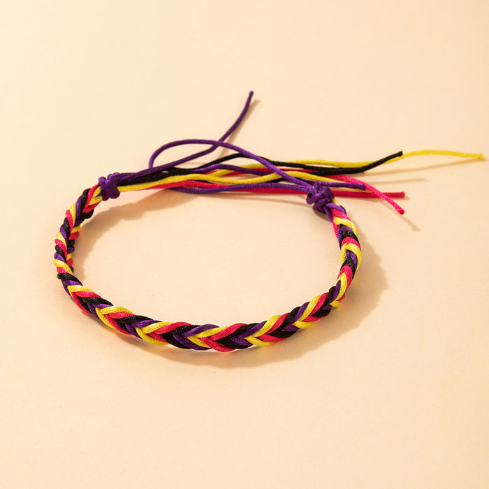 Ethnic Woven Rope Bracelet - Colorful Braided Jewelry for Men and Women