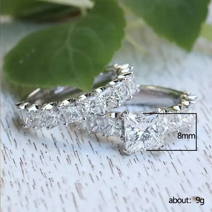 Internet celebrity zircon double layer ring foreign trade ring wholesale