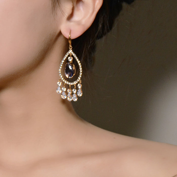 Vintage Waterdrop Tassel Earrings - Exaggerated Long Dangle Jewelry for Women