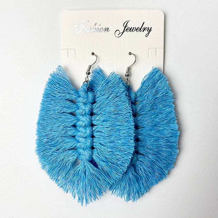 Handwoven Bohemian Tassel Earrings for Simple Ethnic Style