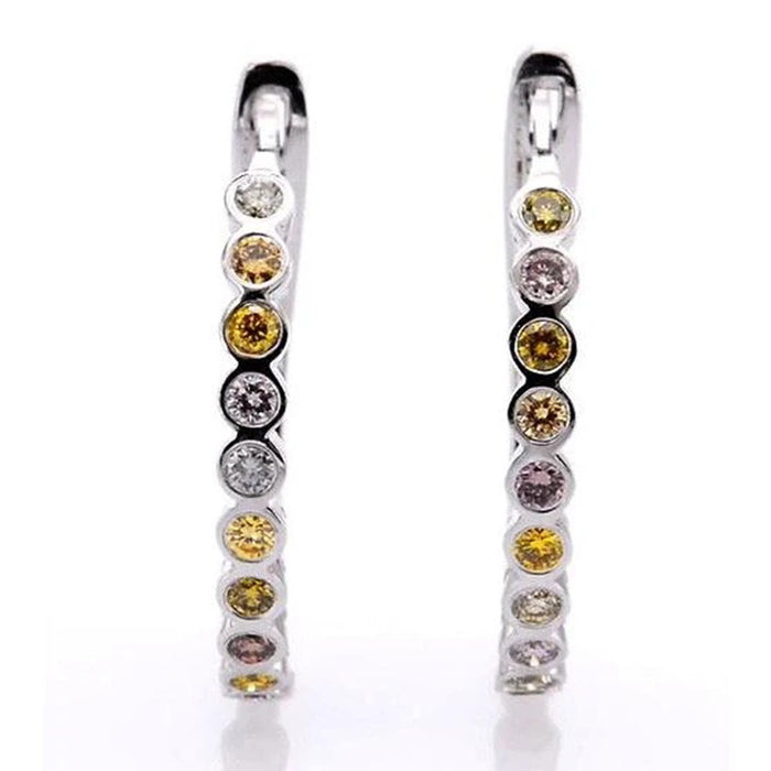 Ear clip earrings multi-color zircon earrings for women