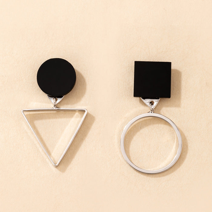 Pendientes geométricos de círculo triangular, pendientes exagerados de moda