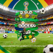 Wholesale 2026 World Cup Soccer-Themed Polymer Clay Bracelet Sets - wallojewerly 