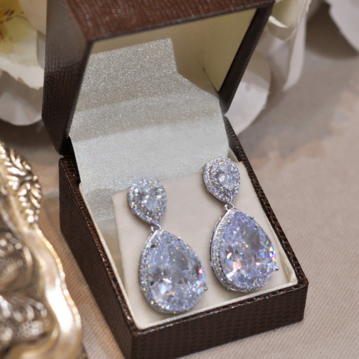 Teardrop Bridal Earrings