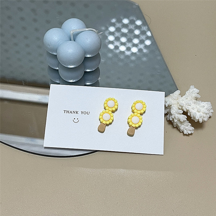 Oden string earrings creative food play cartoon earrings student style