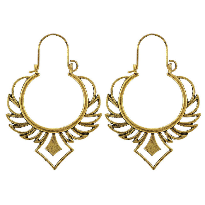 Bohemian hollow carved earrings retro ethnic style earrings