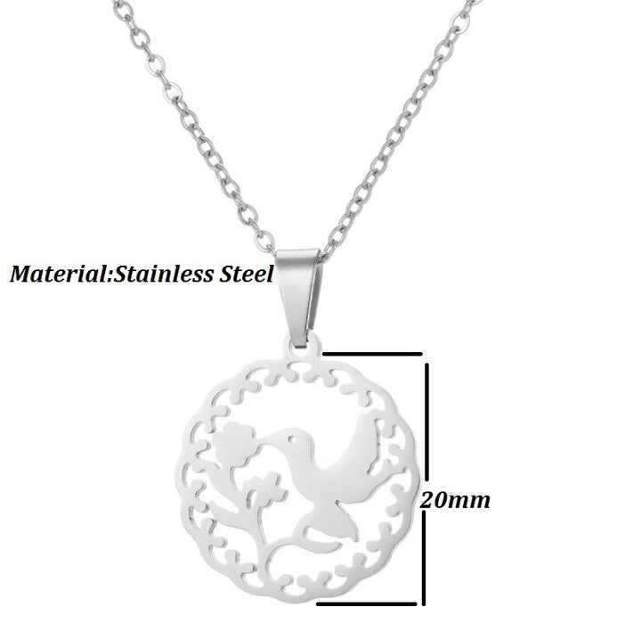 Coconut tree necklace, new summer style small fresh simple pendant clavicle chain stainless steel jewelry