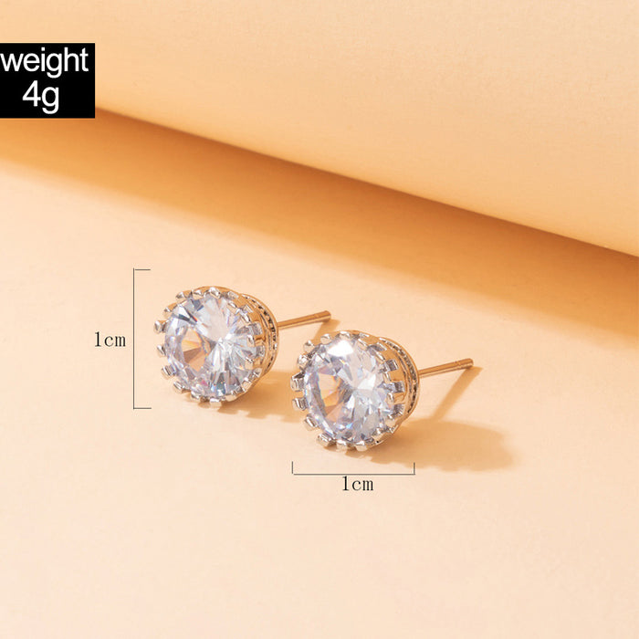 Simple sweet style zircon earrings fashion jewelry