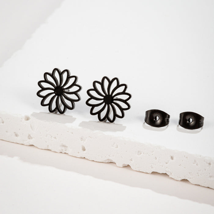 Daisy Flower Stainless Steel Stud Earrings - Delicate and Elegant Jewelry